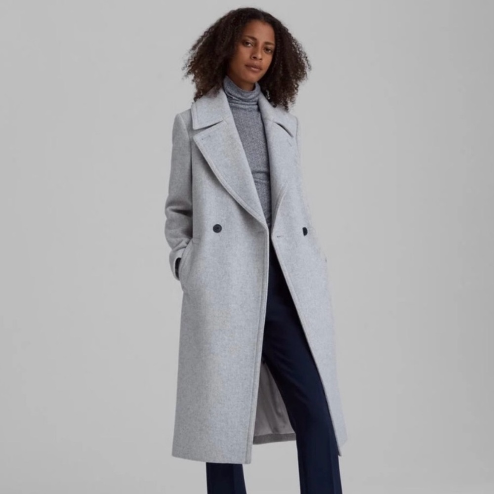 Club Monaco Wool Daylina Heather Gray Coat